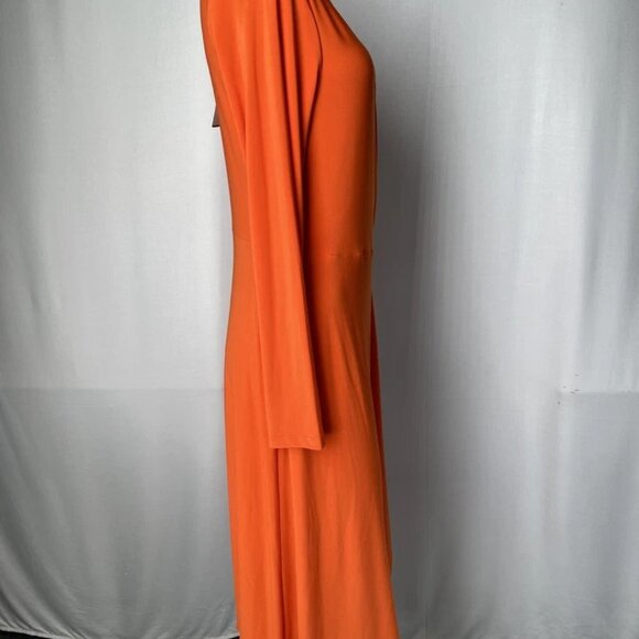 NEW JOSEPH RIBKOFF Women's Midi Wrap Dress – Size 10 – Orange – Fit & Flare - Picture 8 of 9